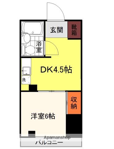 トレゾアハイツ東野(1DK/3階)の間取り写真