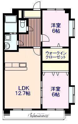 フォレストハイム光の森(2LDK/1階)の間取り写真