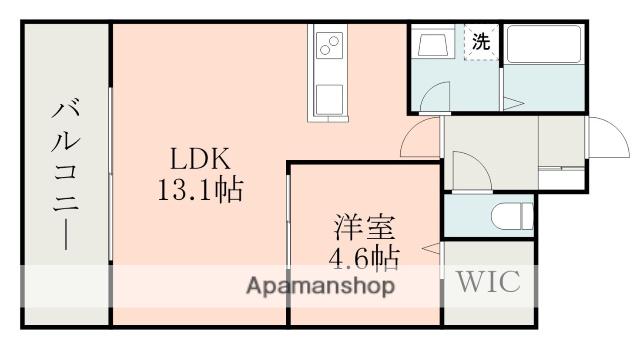 クロノス16月出(1LDK/9階)の間取り写真