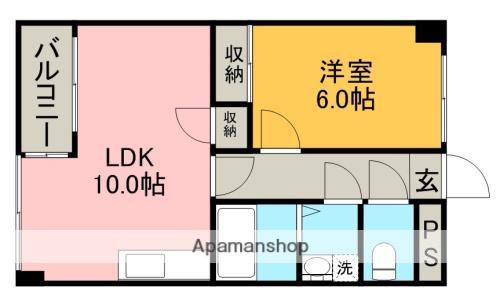 菊水マンション(1LDK/2階)の間取り写真