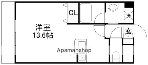 ミリーサ菊陽(ワンルーム/7階)の間取り写真