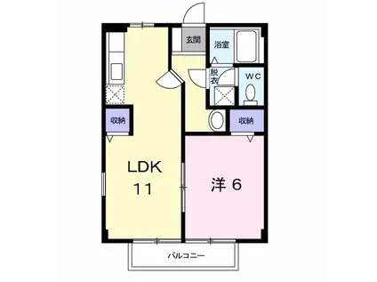 STハイツ(1LDK/2階)の間取り写真