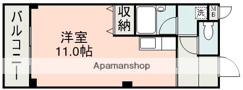 スリーピース(ワンルーム/3階)の間取り写真