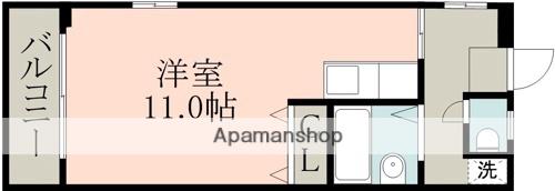 スリーピース(ワンルーム/3階)の間取り写真