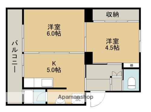 ファーストプレイス合志2号棟(2K/5階)の間取り写真