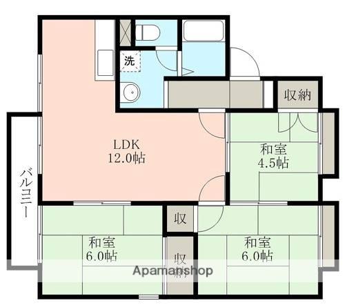 ファミールOZU C(3LDK/2階)の間取り写真