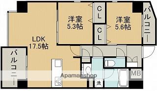 ロイヤルコンフォート龍田(2LDK/2階)の間取り写真