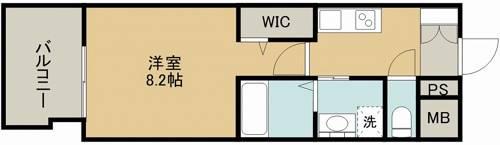 ロイヤルコンフォート龍田(1K/3階)の間取り写真