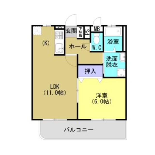 ラフォーレ・ルミネス(1LDK/3階)の間取り写真