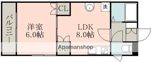 PRENDRE武蔵ケ丘 Ⅰ(1LDK/2階)の間取り写真