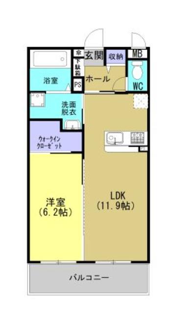 サンリッチ・T3番館(1LDK/1階)の間取り写真
