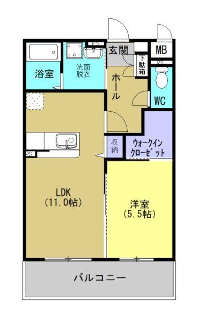 COCOKIKUCHI(1LDK/1階)の間取り写真