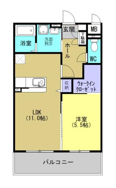 COCOKIKUCHI(1LDK/1階)の間取り写真