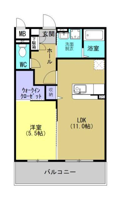 COCOKIKUCHI(1LDK/2階)の間取り写真