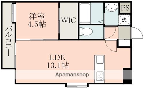 SG1大津(1LDK/4階)の間取り写真