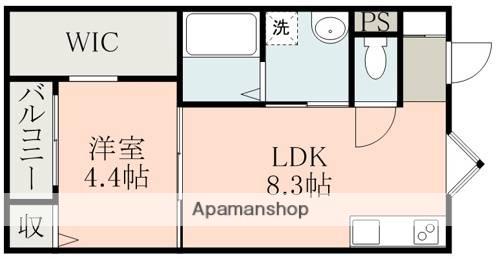 AGRESTE(1LDK/1階)の間取り写真