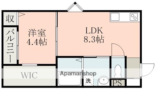 AGRESTE(1LDK/2階)の間取り写真
