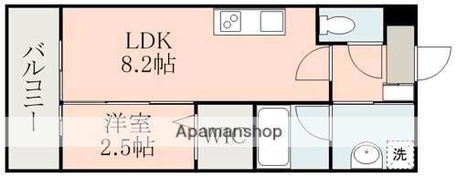 ラ・シック大津グランドヒルズイースト(1LDK/1階)の間取り写真