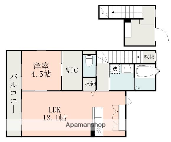 エトワールルージュ A(1LDK/2階)の間取り写真