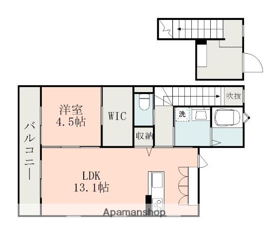 エトワールルージュ A(1LDK/2階)の間取り写真