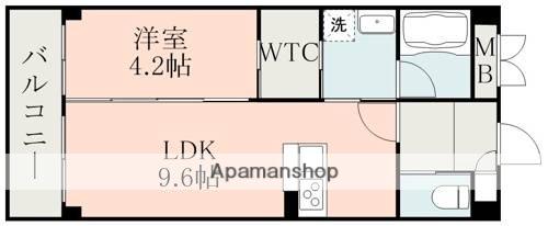 フラワーラブⅡ(1LDK/4階)の間取り写真