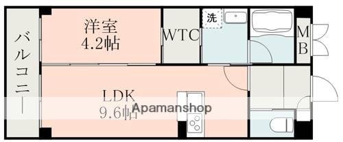 フラワーラブⅡ(1LDK/5階)の間取り写真