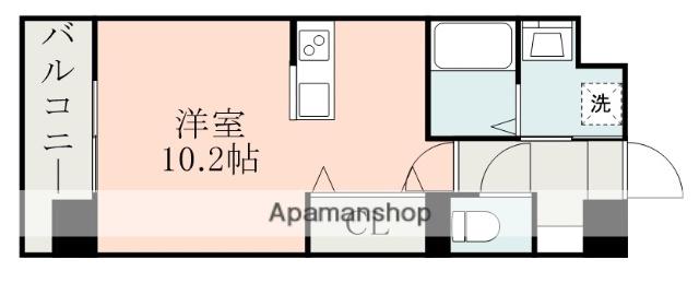 LINABELL(ワンルーム/4階)の間取り写真