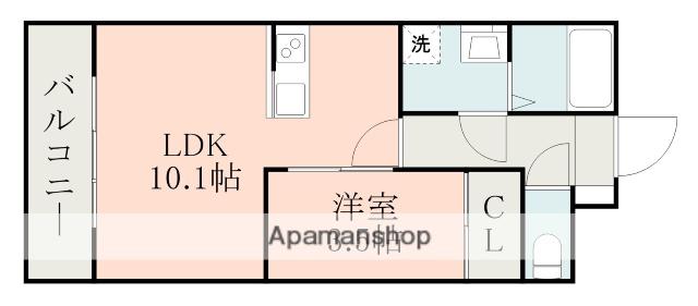 キルシュ・バオム(1LDK/2階)の間取り写真