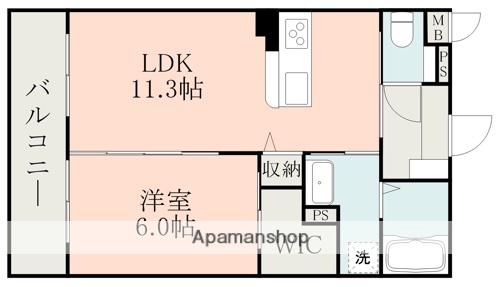 グラン菊池(1LDK/2階)の間取り写真