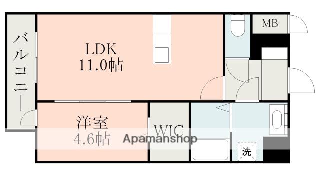 グレイスピア菊陽6(1LDK/1階)の間取り写真