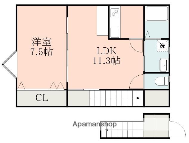 YOSHITOMI BASE(1LDK/1階)の間取り写真
