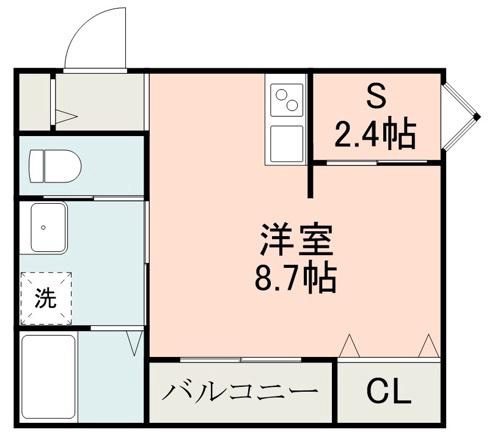 ラヴィ八景水谷(ワンルーム/2階)の間取り写真