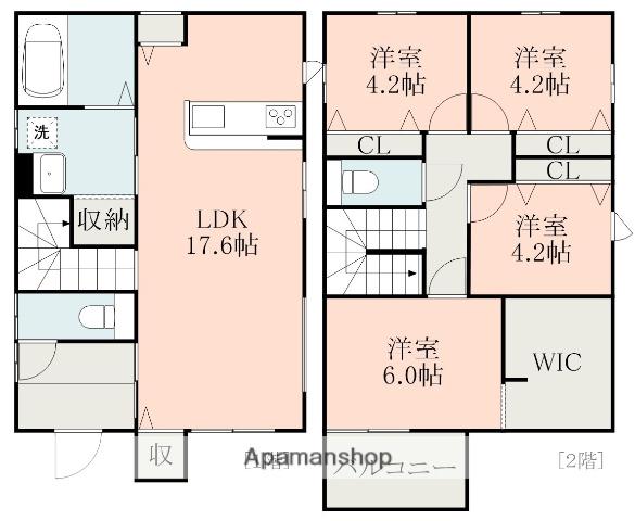 豊肥本線 光の森駅 徒歩15分 2階建 築2年(4LDK)の間取り写真