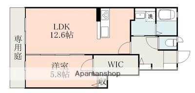 RIZELL A(1LDK/1階)の間取り写真