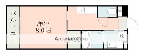 ラ・シック大津Ⅱ(1K/2階)の間取り写真