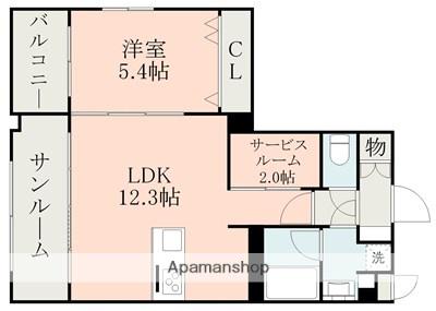 ラ・シック光の森駅Ⅱ(1SLDK/3階)の間取り写真