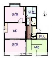 メゾン門岡Ⅱ(3DK/2階)の間取り写真