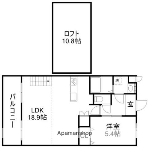 ジェネシス京町台(1LDK/4階)の間取り写真