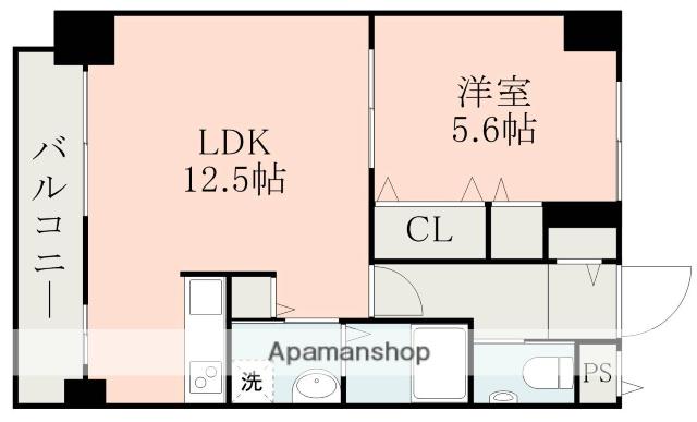 テクノマンション大津(1LDK/9階)の間取り写真
