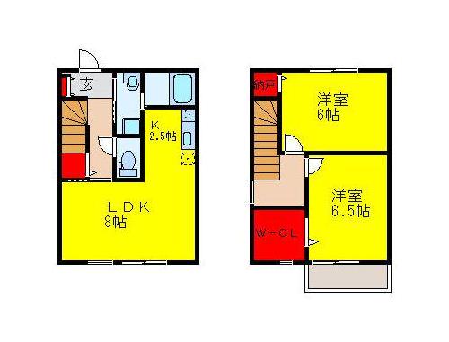 パナメゾンルミエール(2LDK/1階)の間取り写真