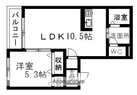 TAKESHOHOUSE(1LDK/1階)の間取り写真