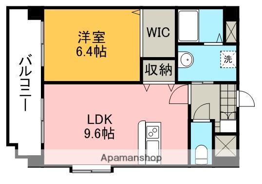 リベルテ御領(1LDK/3階)の間取り写真