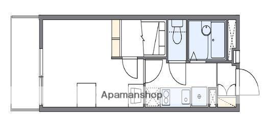 ピカソ出仲間(1K/1階)の間取り写真