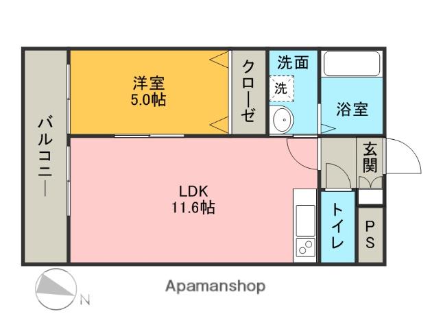 AI POINT アイポイント(1LDK/3階)の間取り写真