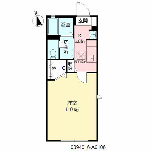 ルミエールマドカ(1K/1階)の間取り写真