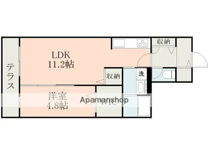 アルフォンテ(1LDK/1階)の間取り写真