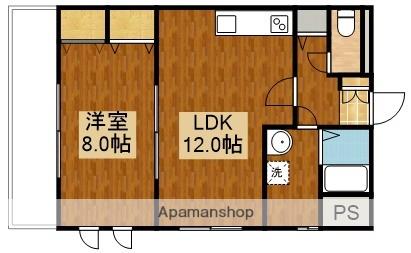 和光ローズマンション(1LDK/3階)の間取り写真