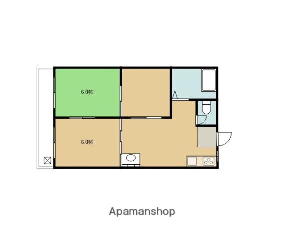 宮本ビル(3DK/2階)の間取り写真