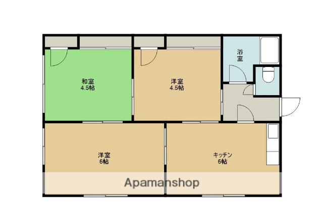 四海アパート(3DK/1階)の間取り写真