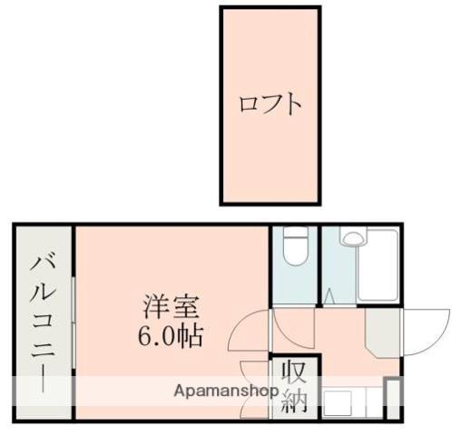 ピカソ尾ノ上(1K/1階)の間取り写真